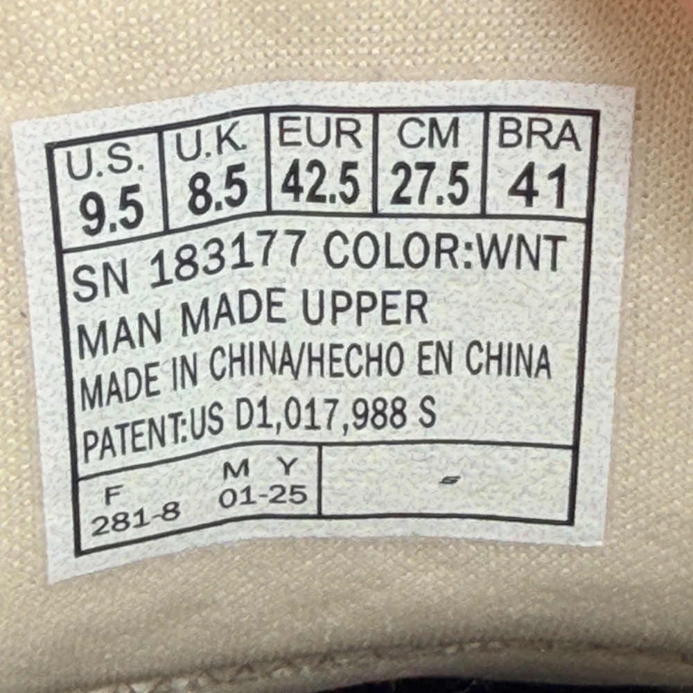 Skechers Men's 9.5 Shoes Cream Slip Ins Sneakers Gum Court Street LA 183177 - Picture 9 of 13